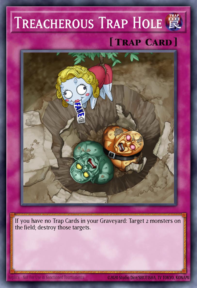 Treacherous Trap Hole Yu-Gi-Oh card
