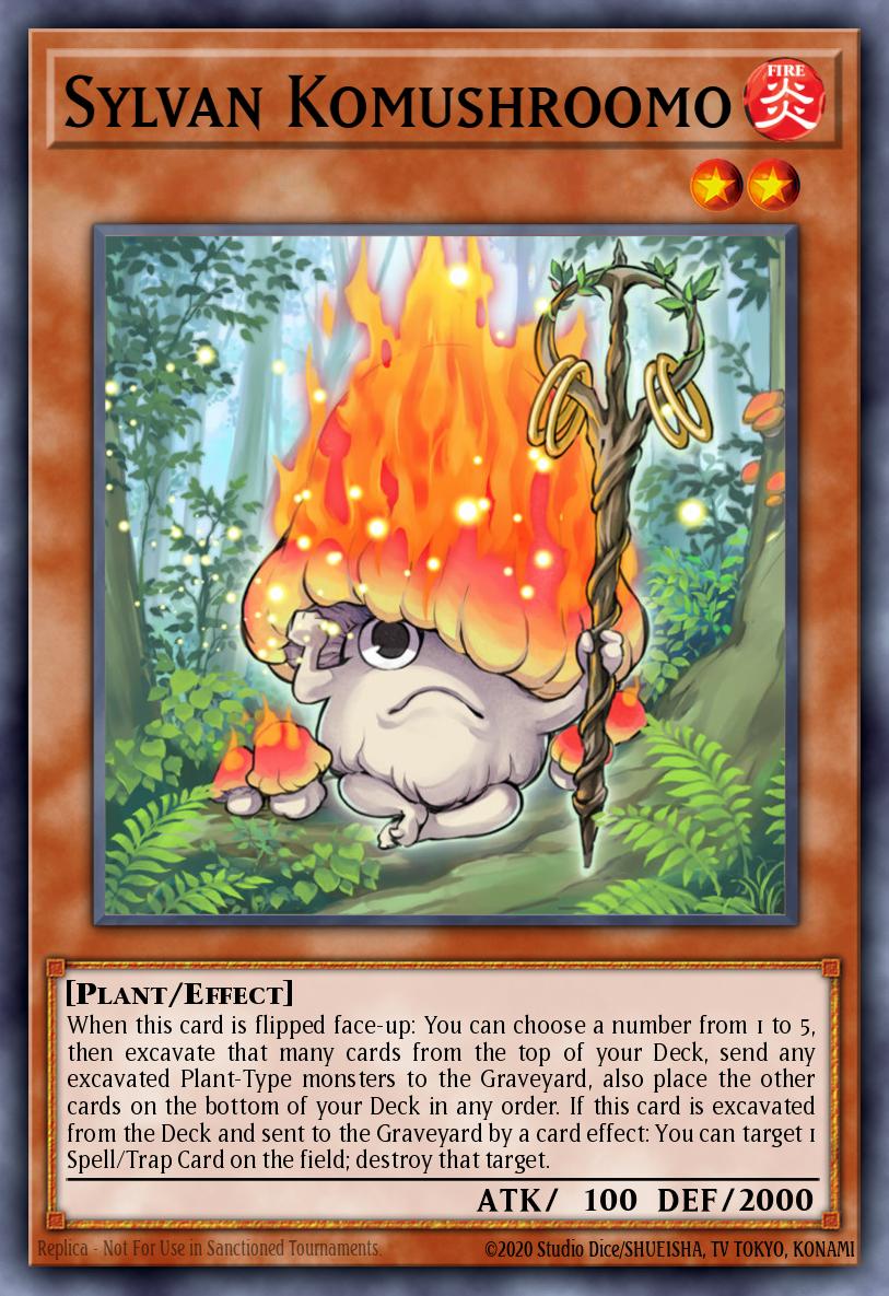 Sylvan Komushroomo Yu-Gi-Oh card