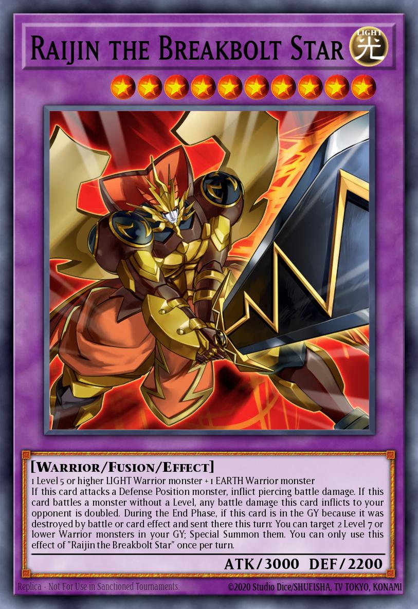 Raijin the Breakbolt Star Yu-Gi-Oh card