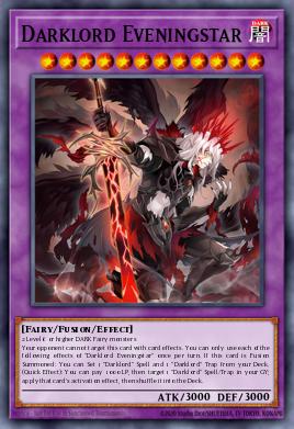 Darklord Eveningstar Yu-Gi-Oh card