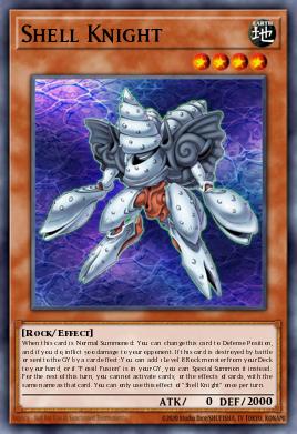 Shell Knight Yu-Gi-Oh card