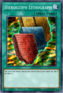 Hieroglyph Lithograph Yu-Gi-Oh card