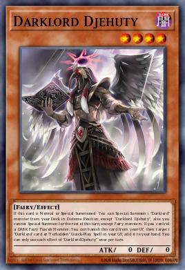 Darklord Djehuty Yu-Gi-Oh card