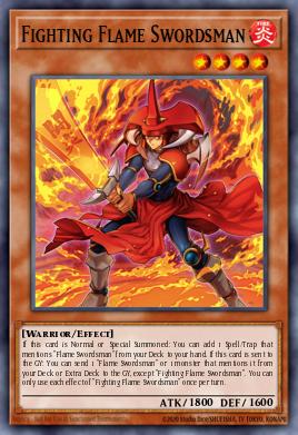 Fighting Flame Swordsman Yu-Gi-Oh card
