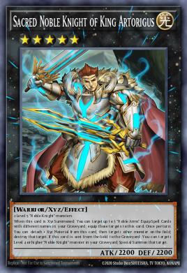 Sacred Noble Knight of King Artorigus Yu-Gi-Oh card