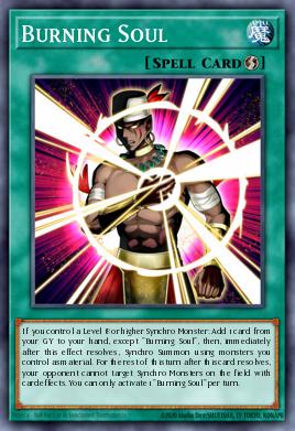 Burning Soul Yu-Gi-Oh card