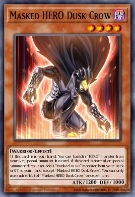 Masked HERO Dusk Crow Yu-Gi-Oh card