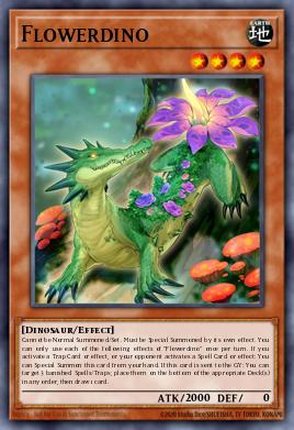 Flowerdino Yu-Gi-Oh card