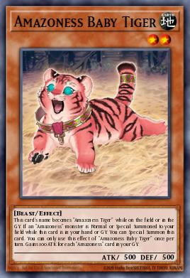 Amazoness Baby Tiger Yu-Gi-Oh card