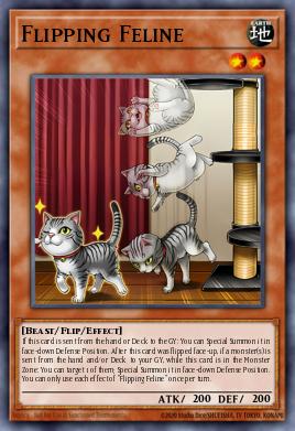 Flipping Feline Yu-Gi-Oh card