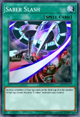 Saber Slash Yu-Gi-Oh card