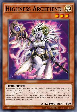 Highness Archfiend Yu-Gi-Oh card