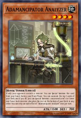 Adamancipator Analyzer Yu-Gi-Oh card