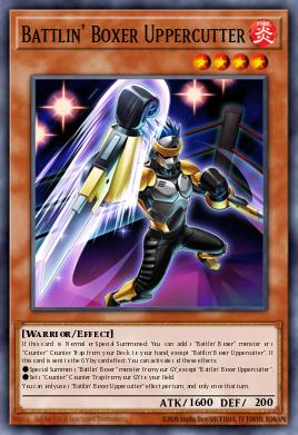 Battlin' Boxer Uppercutter Yu-Gi-Oh card