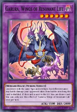 Garura, Wings of Resonant Life Yu-Gi-Oh card