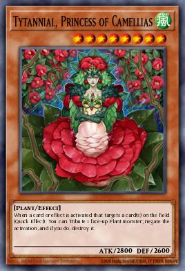 Tytannial, Princess of Camellias Yu-Gi-Oh card