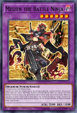 Meizen the Battle Ninja Yu-Gi-Oh card