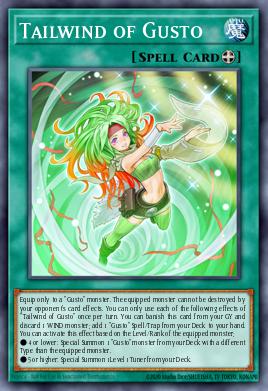 Tailwind of Gusto Yu-Gi-Oh card