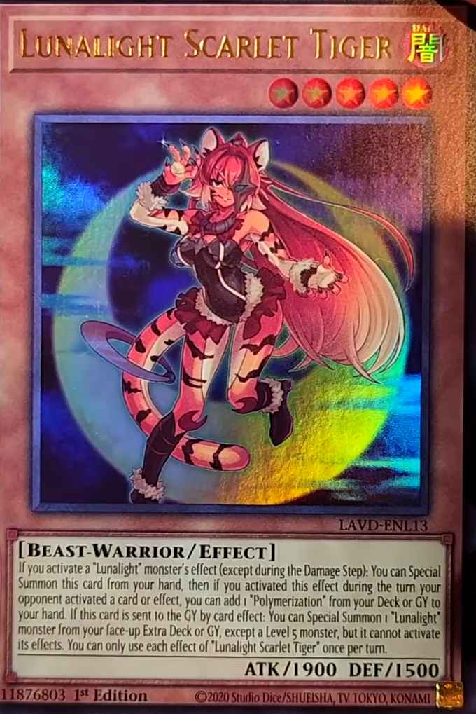 Lunalight Scarlet Tiger Yu-Gi-Oh card