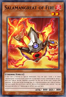 Salamangreat of Fire Yu-Gi-Oh card