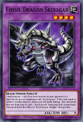Fossil Dragon Skullgar Yu-Gi-Oh card