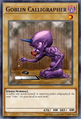 Goblin Calligrapher Yu-Gi-Oh card