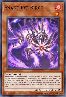 Snake-Eye Birch Yu-Gi-Oh card