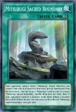 Mitsurugi Sacred Boundary Yu-Gi-Oh card