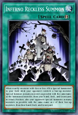 Inferno Reckless Summon Yu-Gi-Oh card