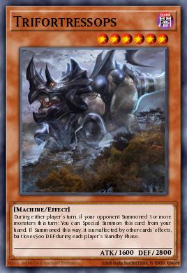 Trifortressops Yu-Gi-Oh card