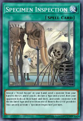 Specimen Inspection Yu-Gi-Oh card