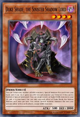 Duke Shade, the Sinister Shadow Lord Yu-Gi-Oh card