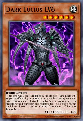 Dark Lucius LV6 Yu-Gi-Oh card