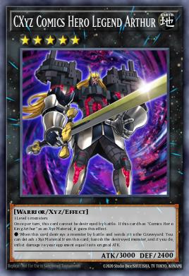 CXyz Comics Hero Legend Arthur Yu-Gi-Oh card