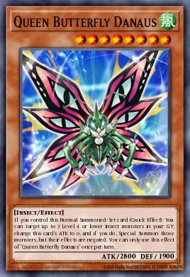 Queen Butterfly Danaus Yu-Gi-Oh card