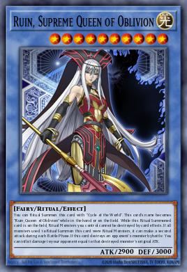 Ruin, Supreme Queen of Oblivion Yu-Gi-Oh card