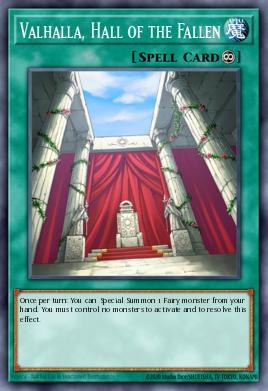 Valhalla, Hall of the Fallen Yu-Gi-Oh card