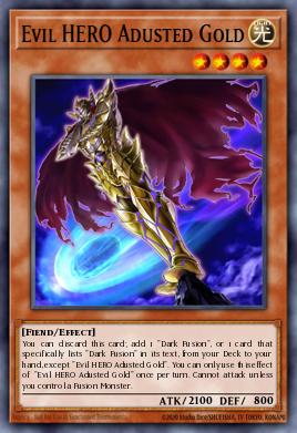 Evil HERO Adusted Gold Yu-Gi-Oh card
