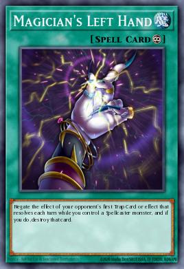 Magician's Left Hand Yu-Gi-Oh card