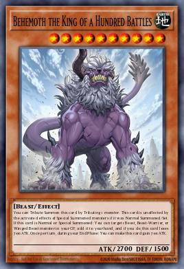 Behemoth the King of a Hundred Battles Yu-Gi-Oh card