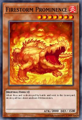 Firestorm Prominence Yu-Gi-Oh card