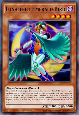 Lunalight Emerald Bird Yu-Gi-Oh card