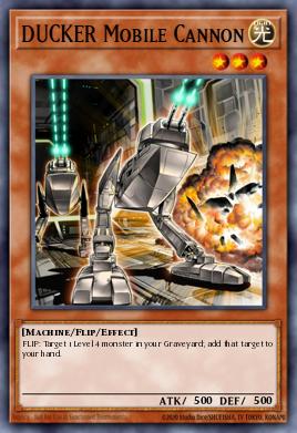 DUCKER Mobile Cannon Yu-Gi-Oh card