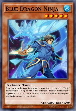 Blue Dragon Ninja Yu-Gi-Oh card