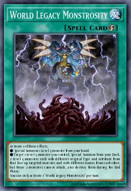 World Legacy Monstrosity Yu-Gi-Oh card
