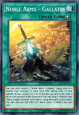 Noble Arms - Gallatin Yu-Gi-Oh card