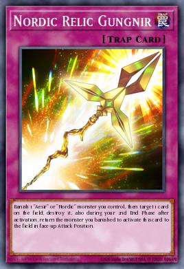 Nordic Relic Gungnir Yu-Gi-Oh card