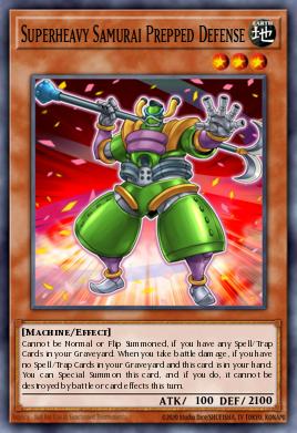 Superheavy Samurai Prepped Defense Yu-Gi-Oh card