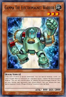 Gamma The Electromagnet Warrior Yu-Gi-Oh card
