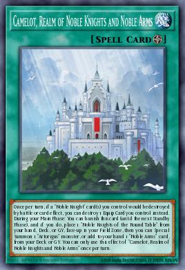 Camelot, Realm of Noble Knights and Noble Arms Yu-Gi-Oh card